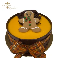 kersttaart met clementine bavarois en chocolade cremeux