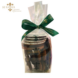 Platte gesorteerde chocolade